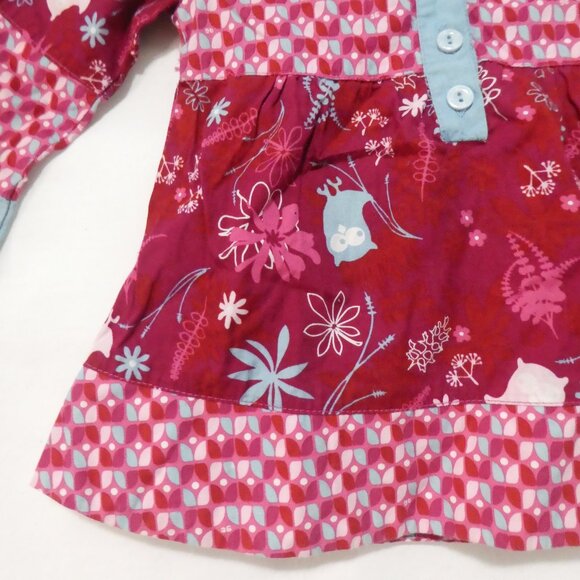 GAGOU TAGOU | 18-24 months | Long Sleeve Patchwork Baby Dress | Button-Up Front - Picture 7 of 15